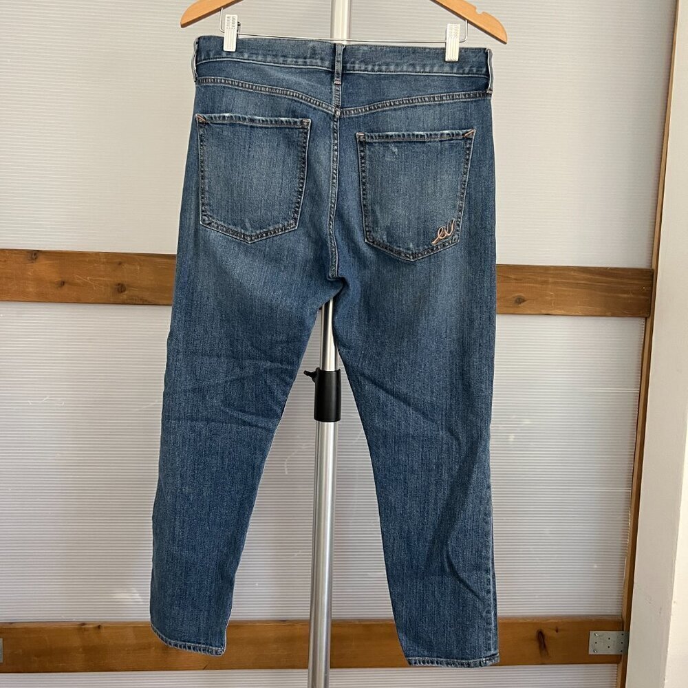 Express High‎ Rise Vintage Skinny Ankle Button Fly Blue Jeans Sz 10 - Picture 8 of 15